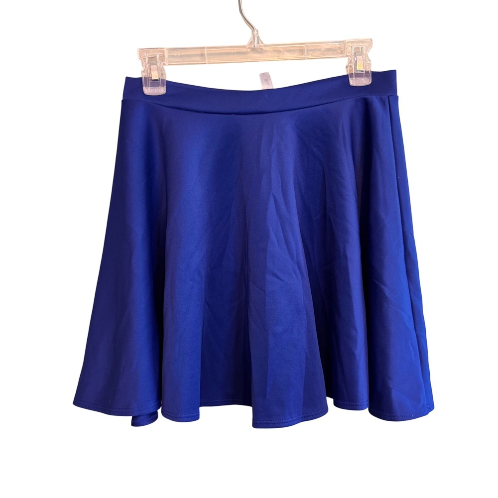 Topping USA Womens Coquette Ivy League Skater Flared Mini Skirt Royal Blue Large
